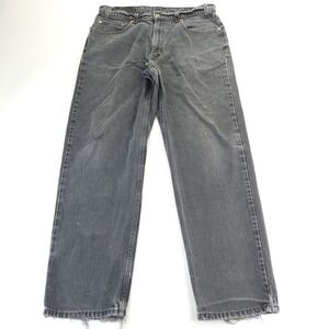 VTG Levis 550 Jeans Mens‎ 36x32 Meas 34x31 Black Relaxed Fit Distressed Made USA